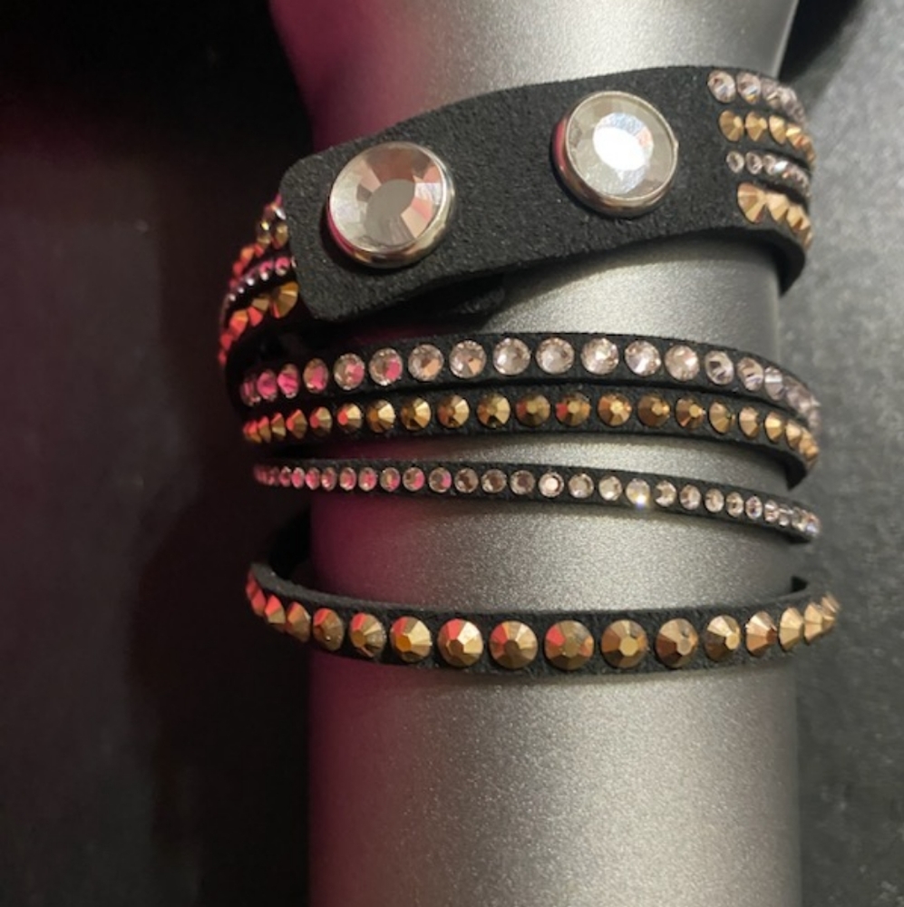 New Swarovski SLAKE BRACELET rose gold blackNWT